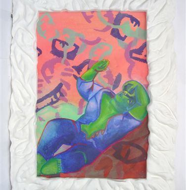 Sandro Chia, Senza titolo, 2006, tecnica mista su carta, cm 100 x 70