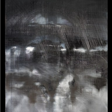 Andrea Boldrini, Tre sfumature di grigio, olio su tela, cm 150x120, 2012